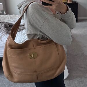 Coach Ergo Pebbled Leather Hobo Shoulder Bag – Style 11612 – Tan